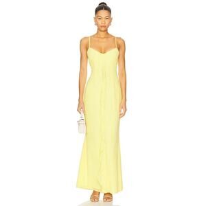 More to Come Vienna Baby Yellow Fairy Minimalist Girly Maxi Dress NWT Small